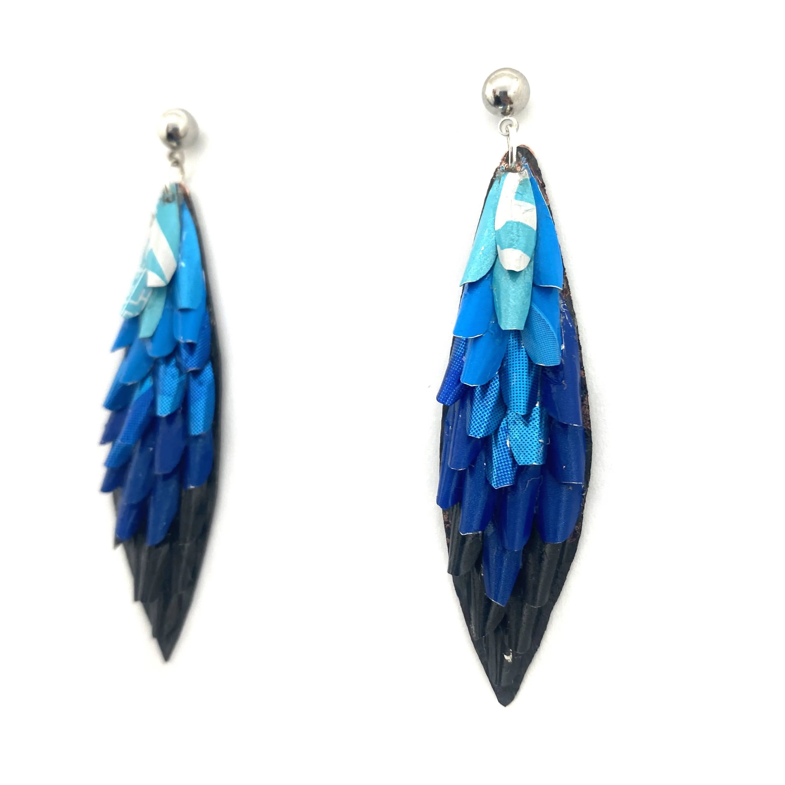 Blue Gradient Aluminum Earrings