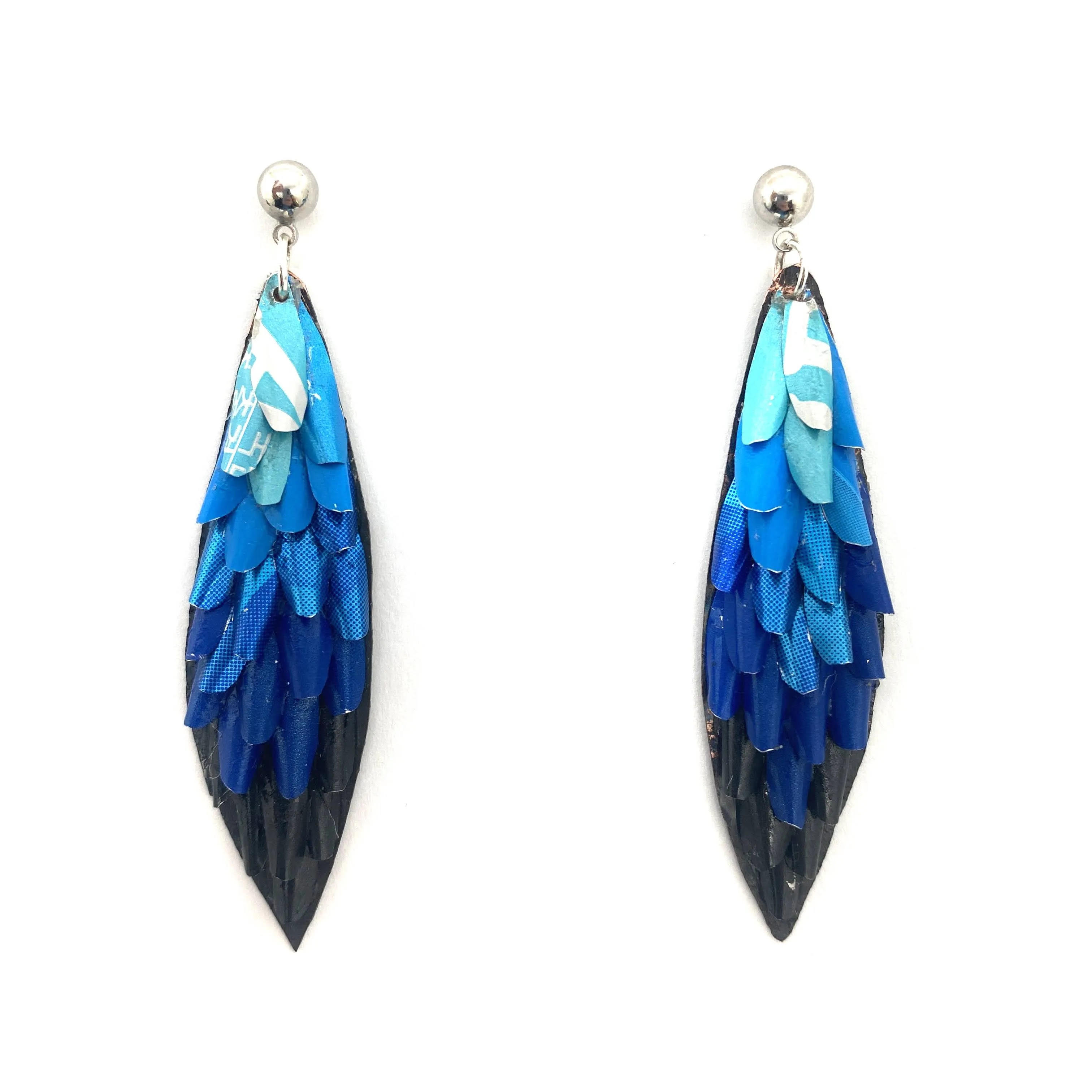 Blue Gradient Aluminum Earrings