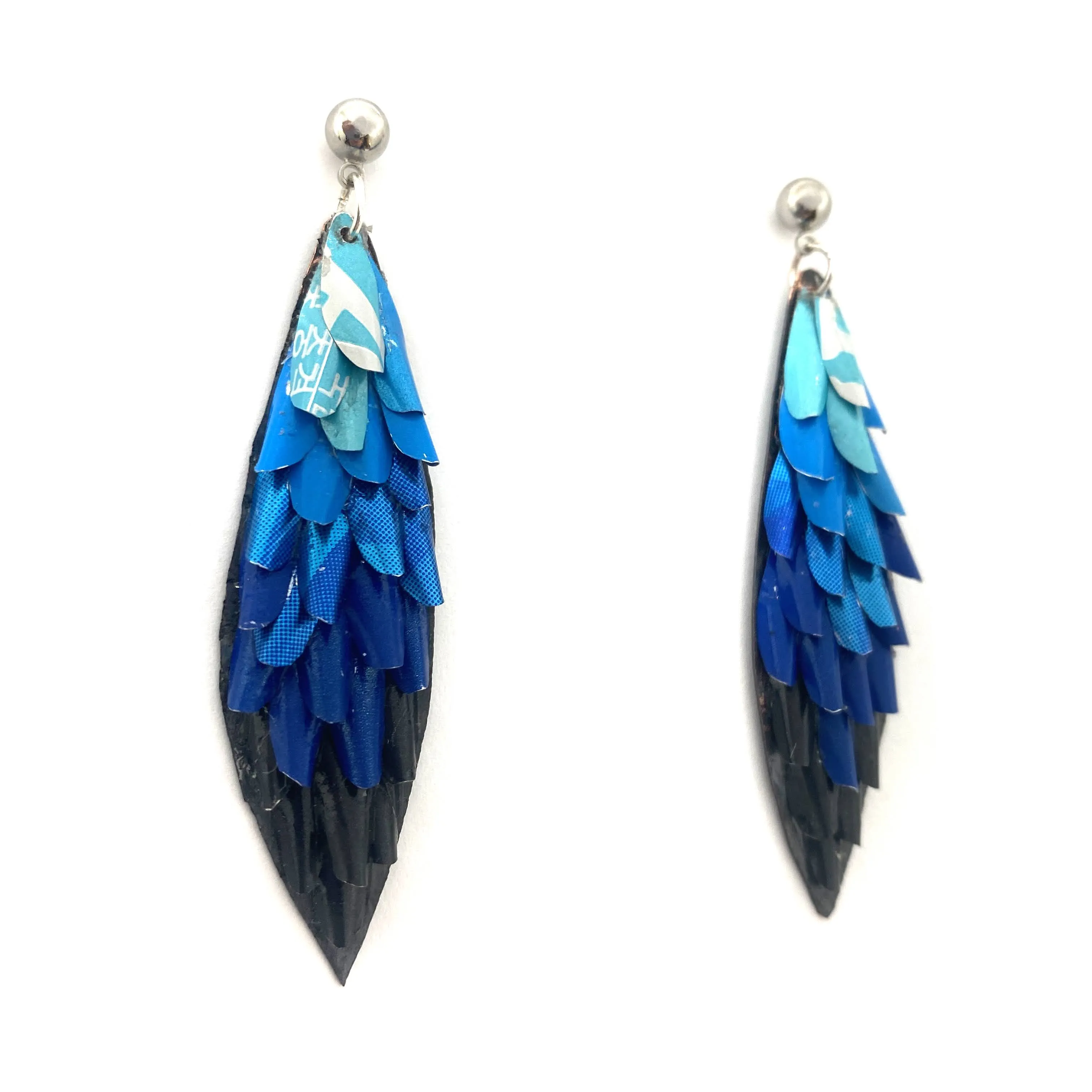 Blue Gradient Aluminum Earrings