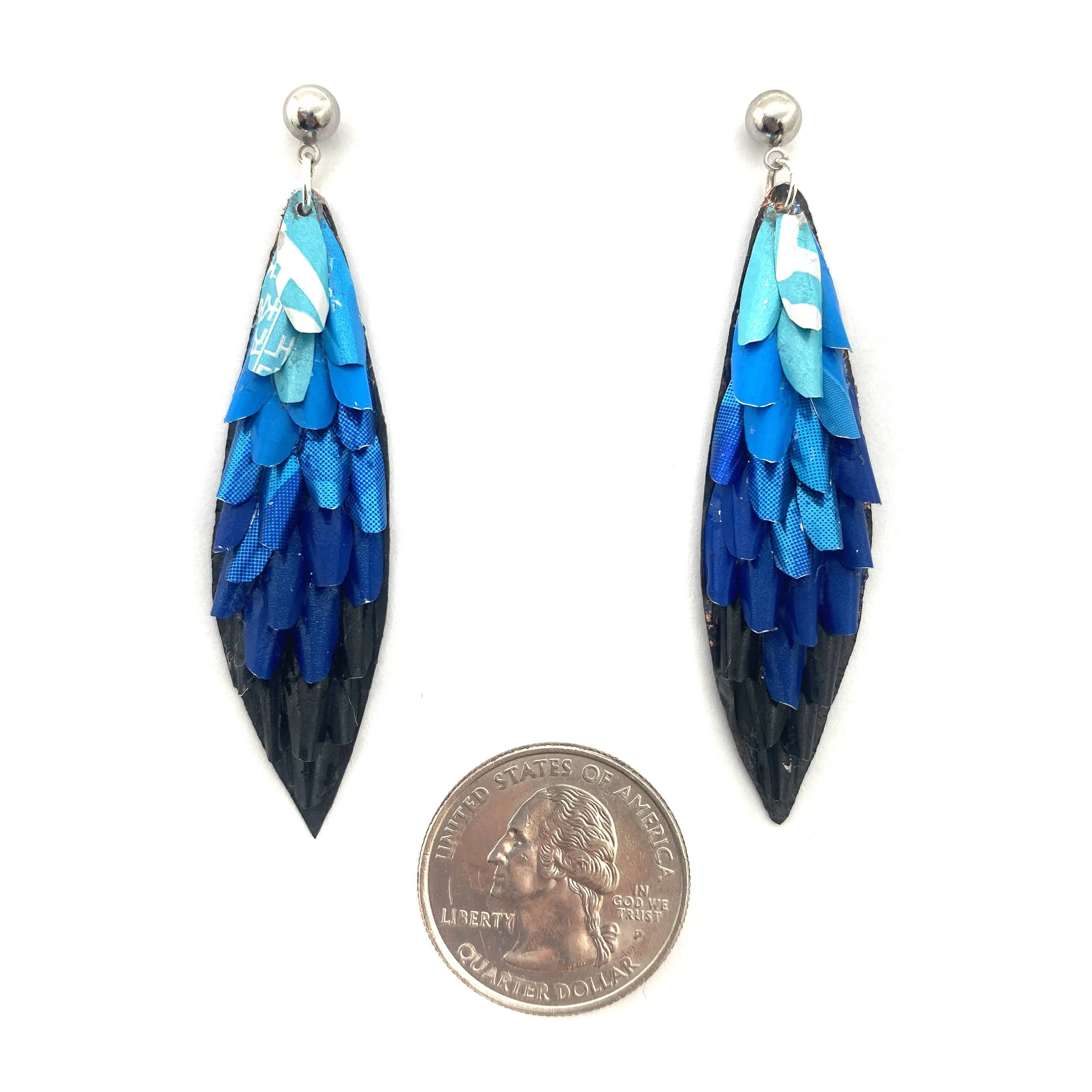 Blue Gradient Aluminum Earrings