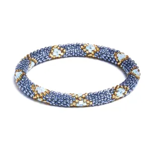 Blue Poppy | Himalayan Glass Bead Bracelet