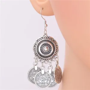 Boho Coin Tassel Drop Earrings