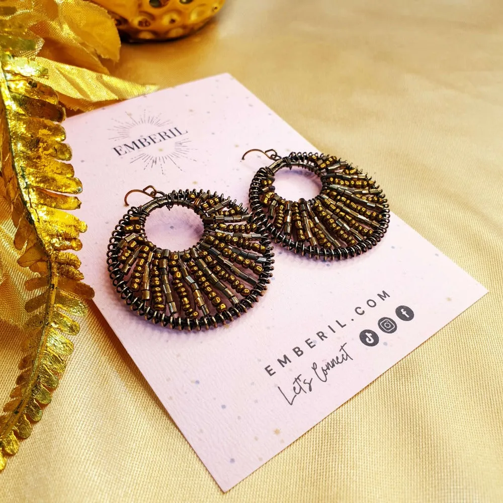 Brown Statement Earrings