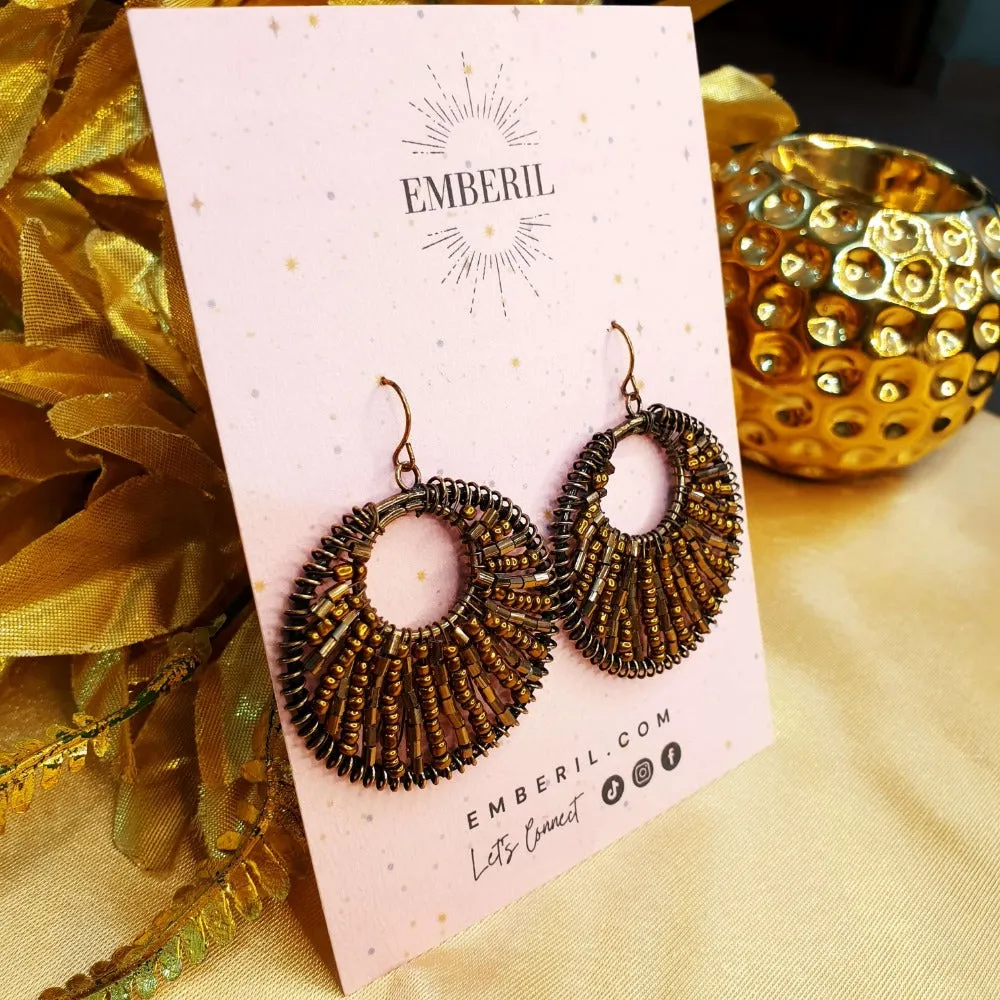 Brown Statement Earrings