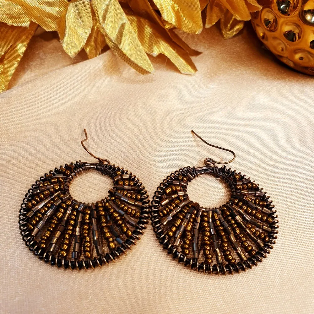 Brown Statement Earrings