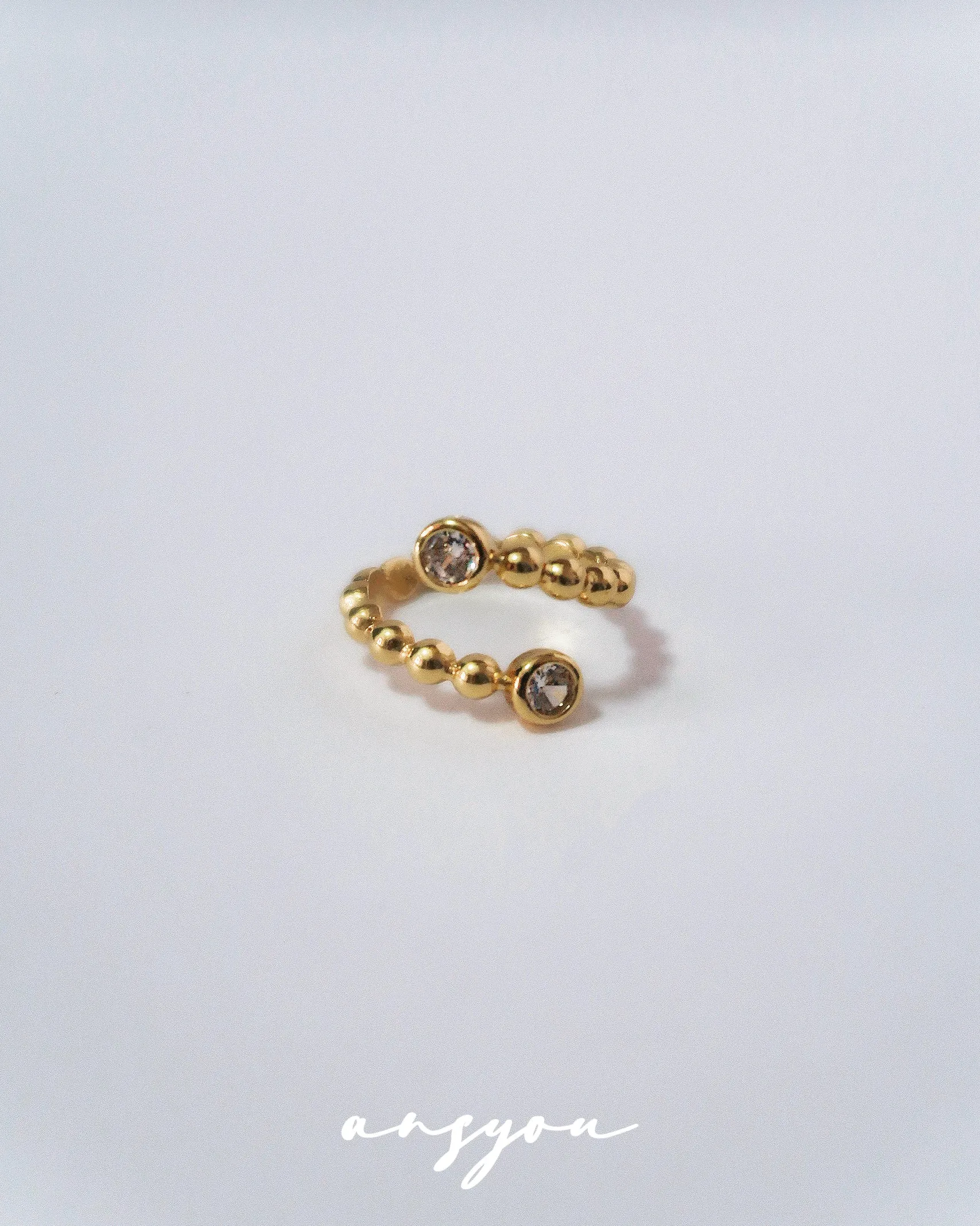 Bubble Duo Diamond Ring