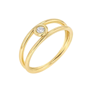 Bubble Solitaire Diamond Ring