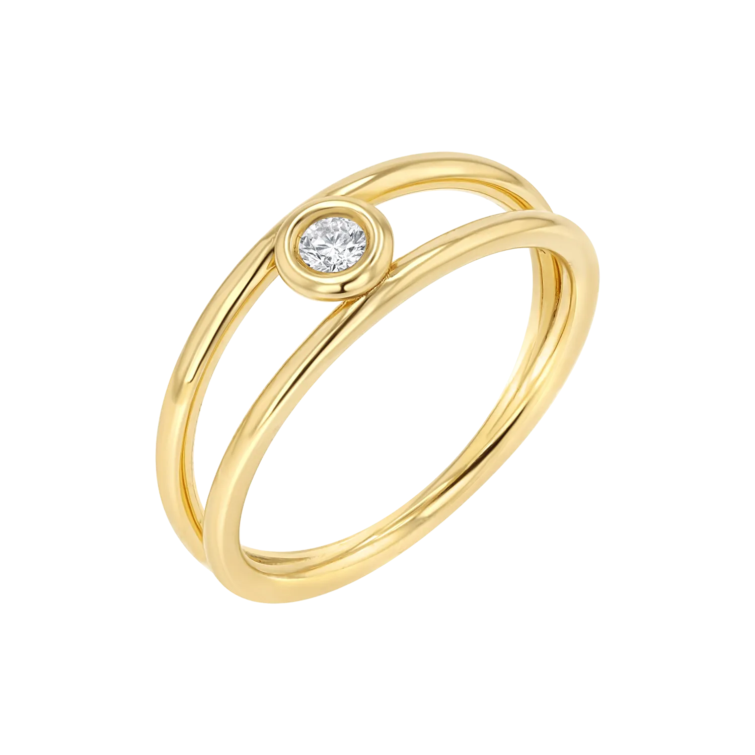Bubble Solitaire Diamond Ring
