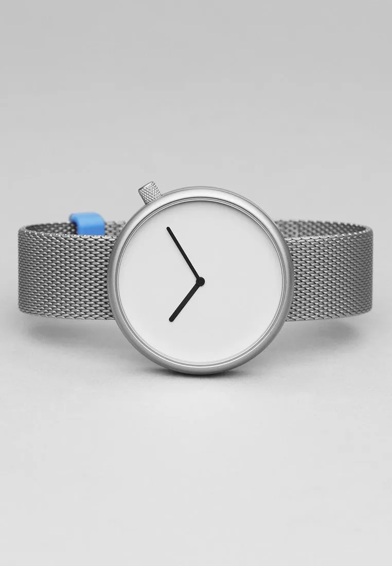 Bulbul Ore Matte Steel on German Made Milanese Mesh Band Watch