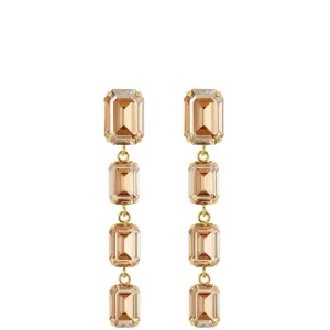 Caroline Svedbom Gold Lydia Long Drop Earrings - Golden Shadow