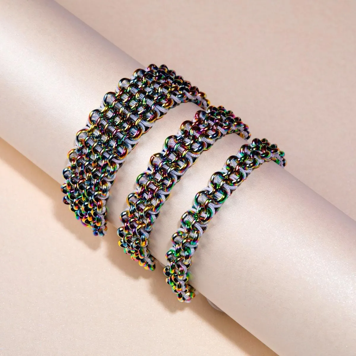 Chameleon Links | Original Kismet Bracelet | White x Unicorn Silver