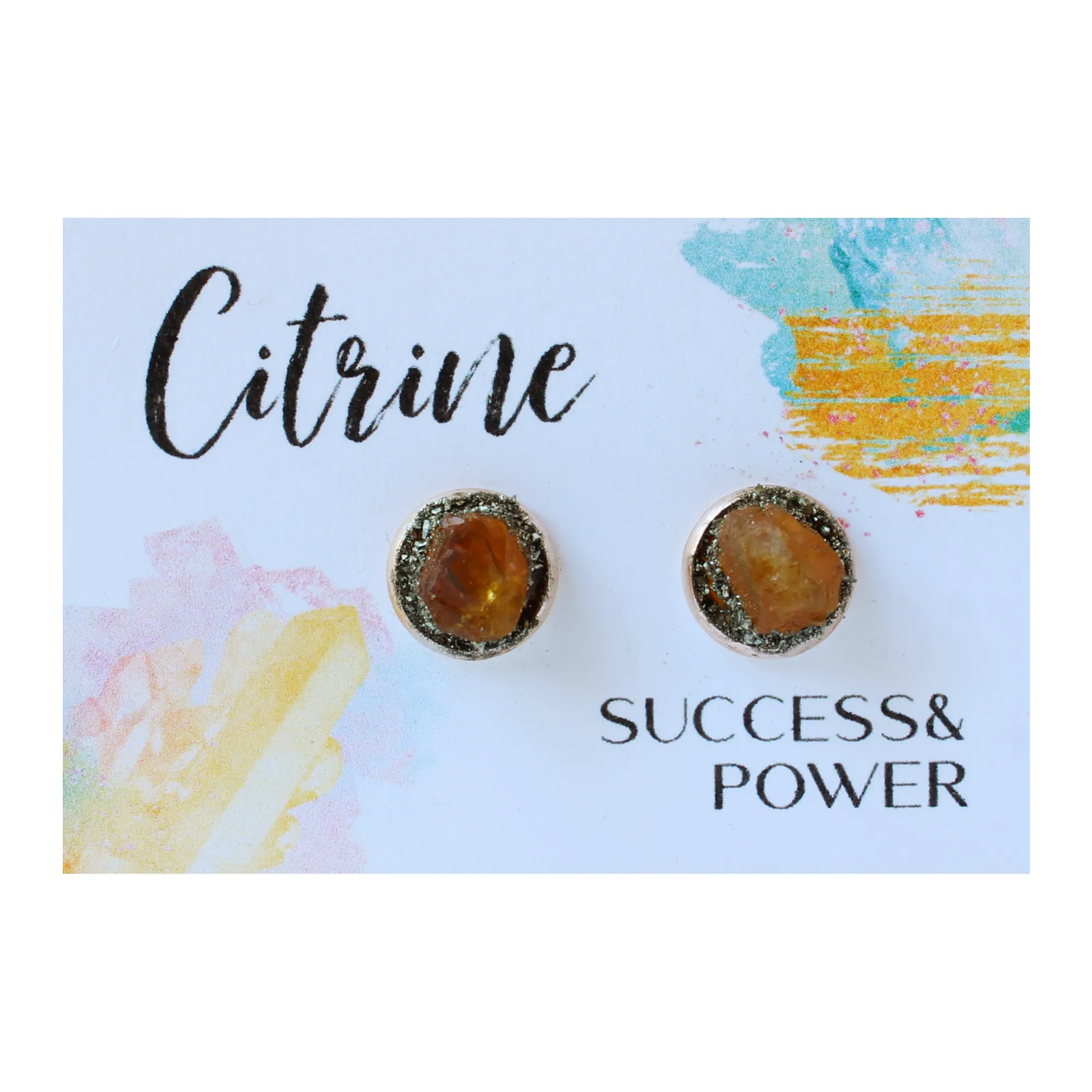 Citrine Stud Earrings