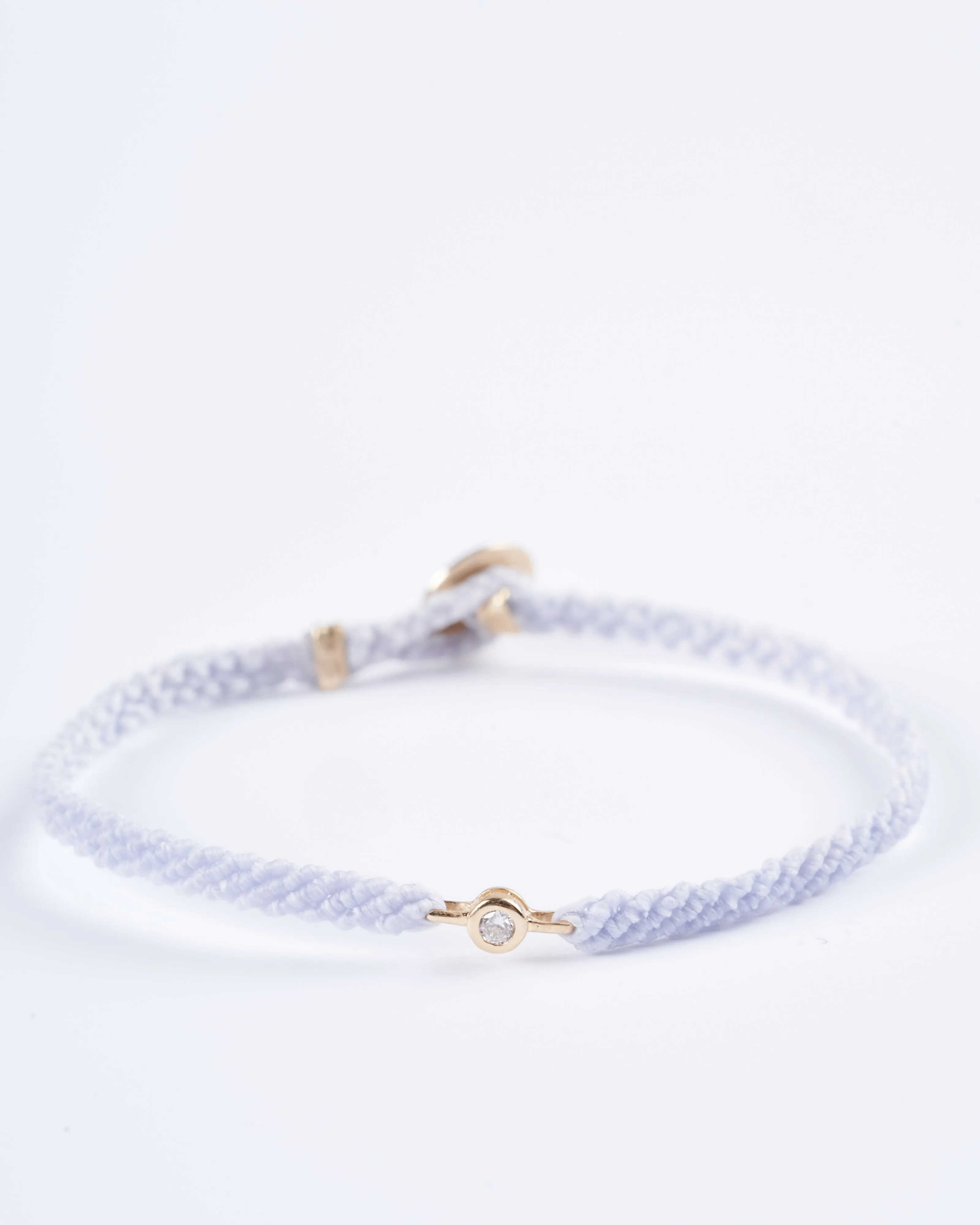 classic diamond bracelet in lavender - gold