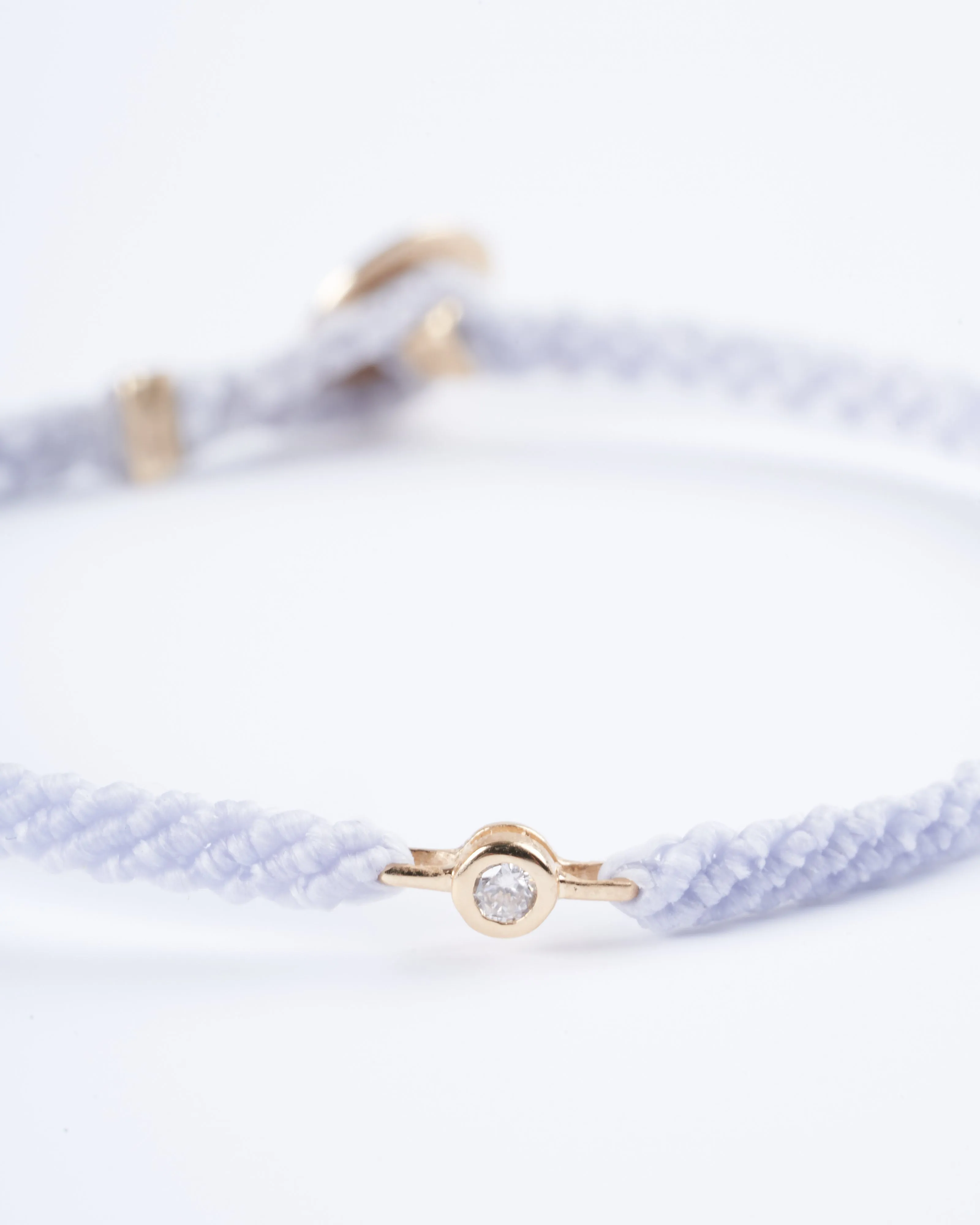 classic diamond bracelet in lavender - gold