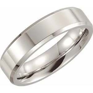 Cobalt 6 mm Beveled-Edge Band Size 11.5