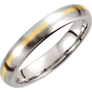 Cobalt & 14K Yellow 4 mm Domed Band 10