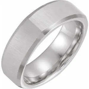 Cobalt Beveled-Edge Band with Satin Finish Size 12