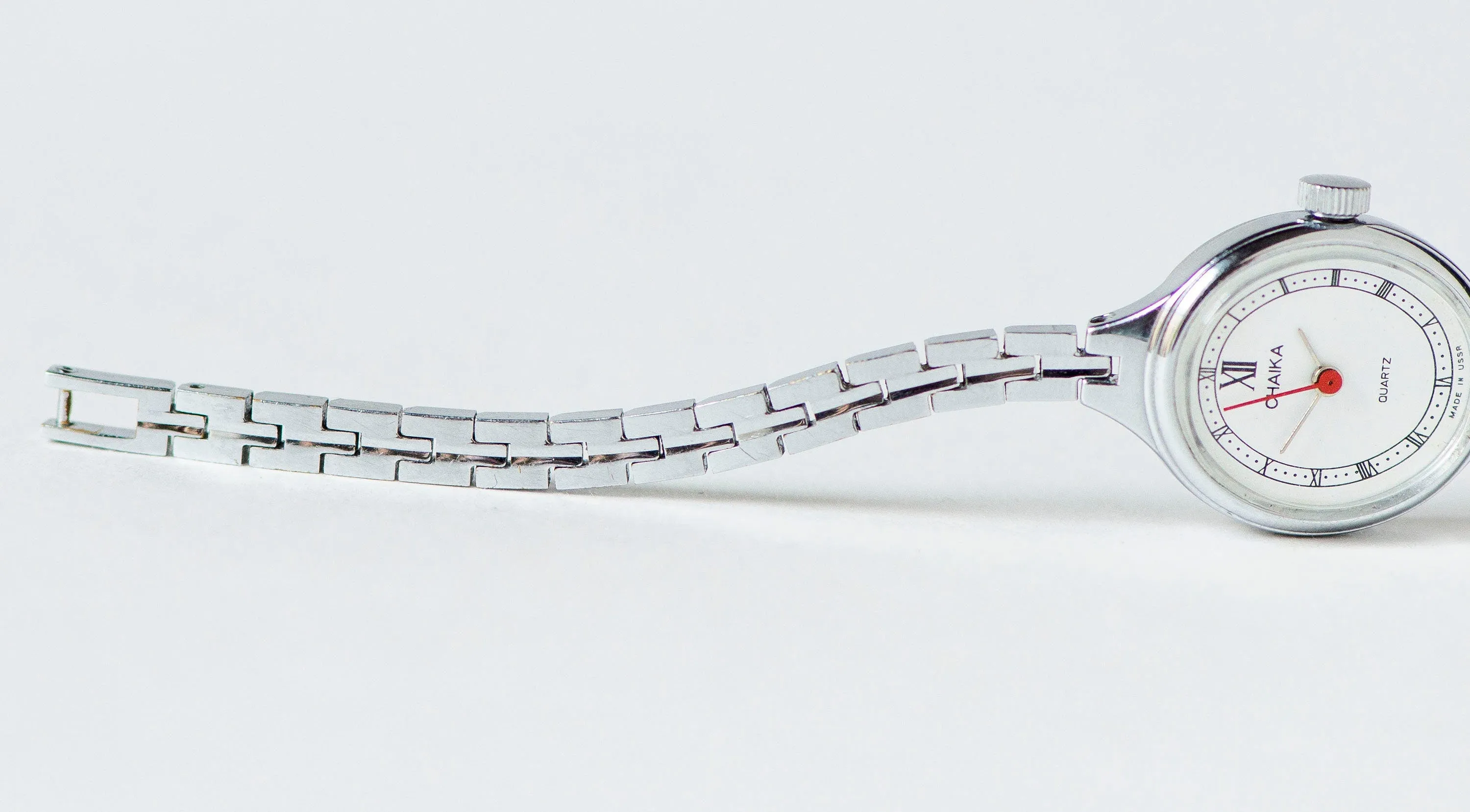 Cocktail watch for women quartz Seagull, silver shade tiny bracelet watch, oval chic lady watch gift, delicate watch tiny minimalist jewelry