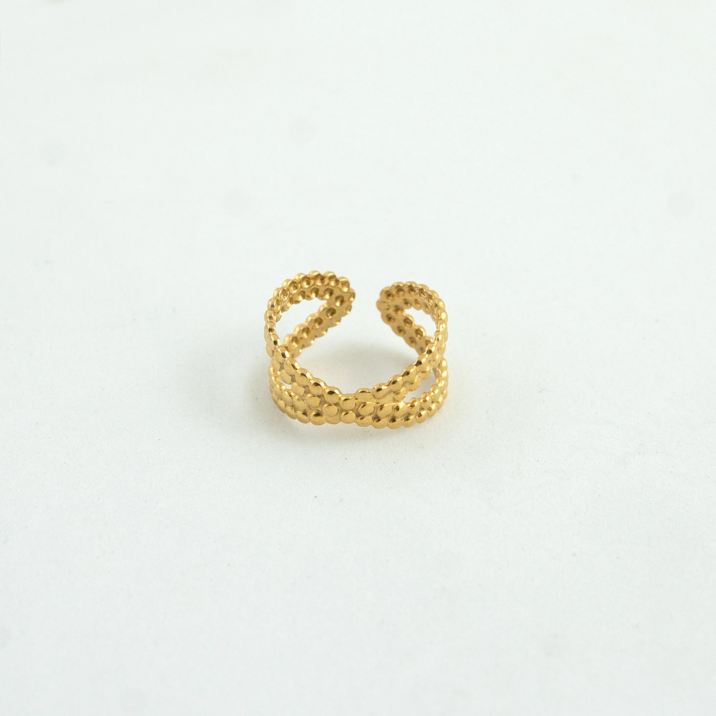 Crib Infinity Adjustable Ring Gold Plated