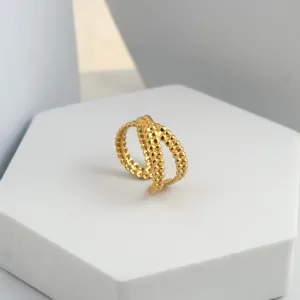 Crib Infinity Adjustable Ring Gold Plated