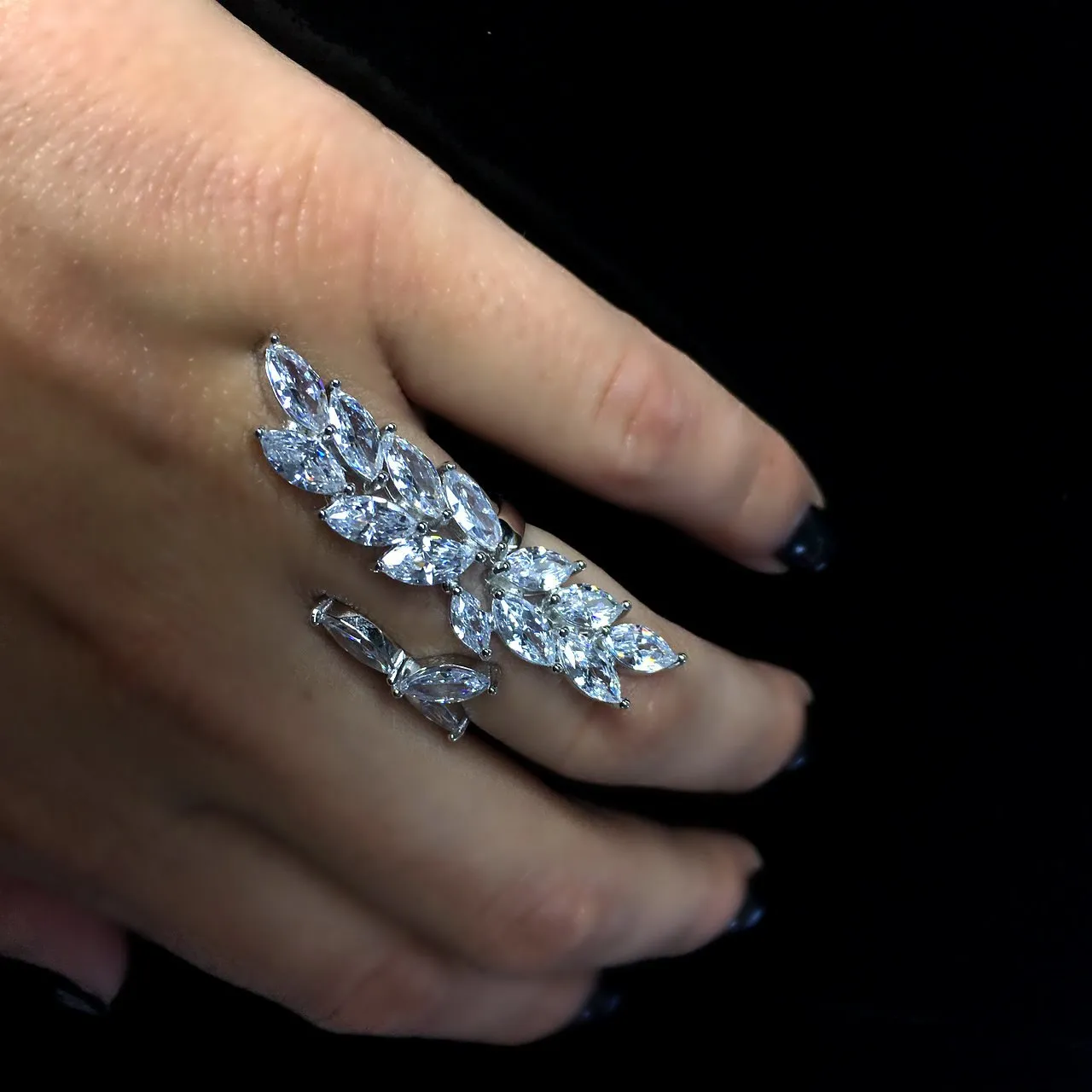 Crystal Collection Tear Drop Ring