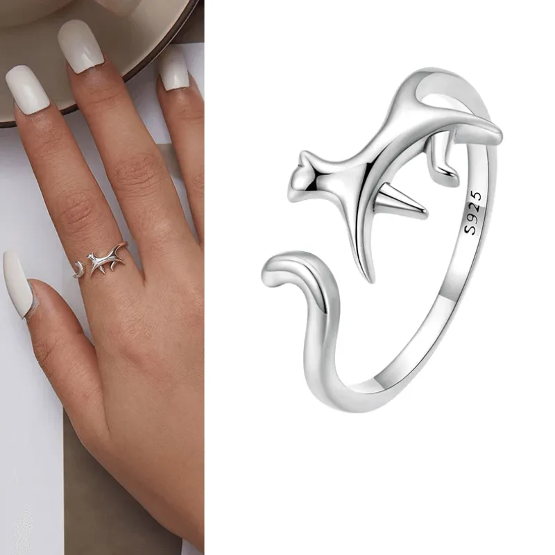 Cute Cat Adjustable Rings
