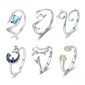 Cute Cat Adjustable Rings
