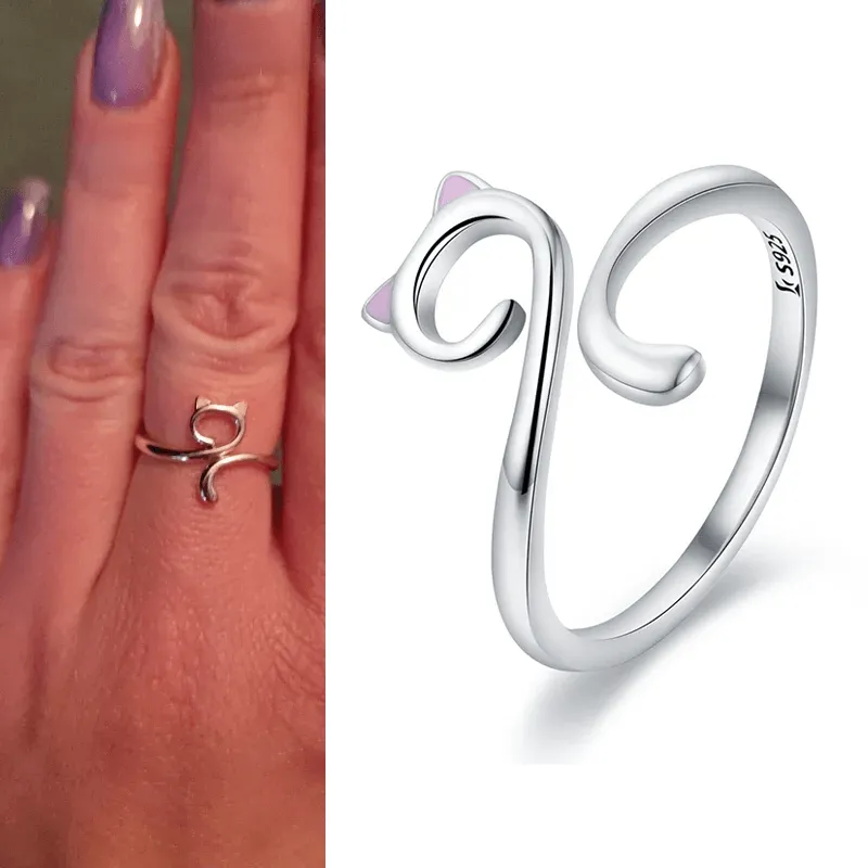 Cute Cat Adjustable Rings