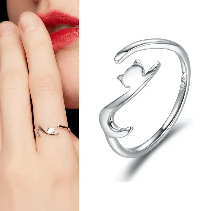 Cute Cat Adjustable Rings