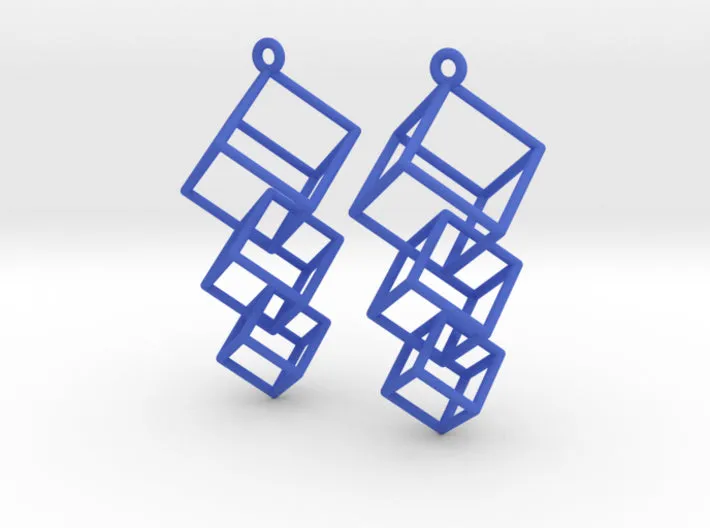 Dangling Cubes Earrings (Nylon)
