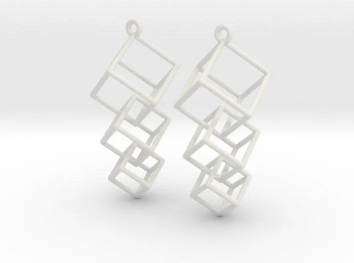 Dangling Cubes Earrings (Nylon)