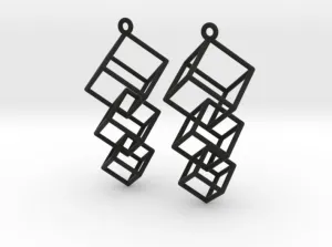 Dangling Cubes Earrings (Nylon)