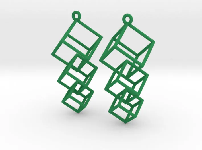 Dangling Cubes Earrings (Nylon)