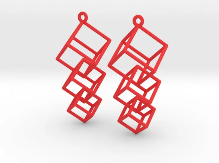Dangling Cubes Earrings (Nylon)