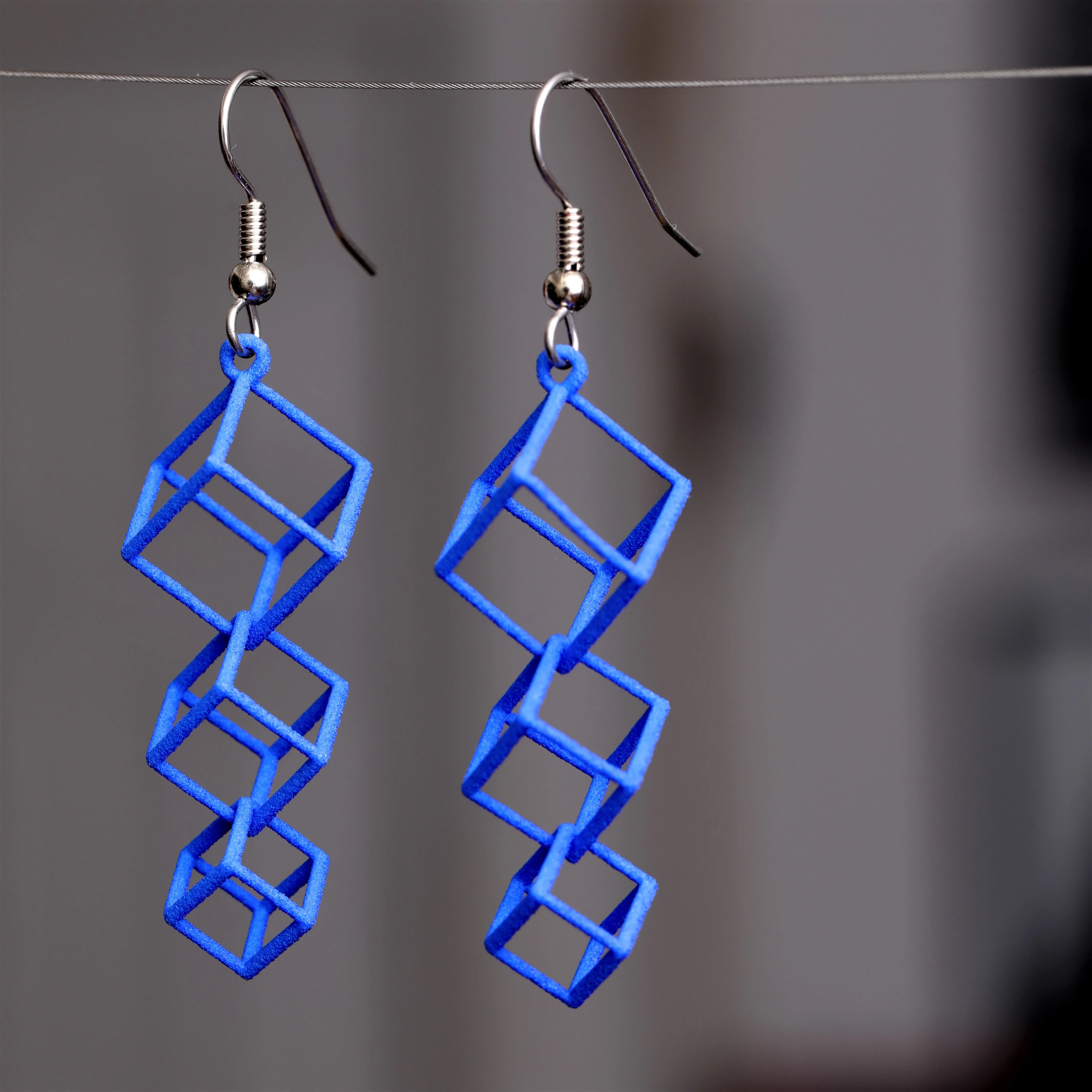 Dangling Cubes Earrings (Nylon)