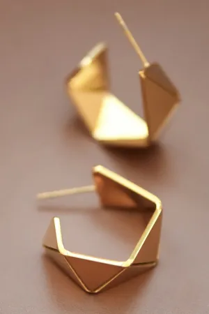 Dani Gold Geometric Hoop Earrings