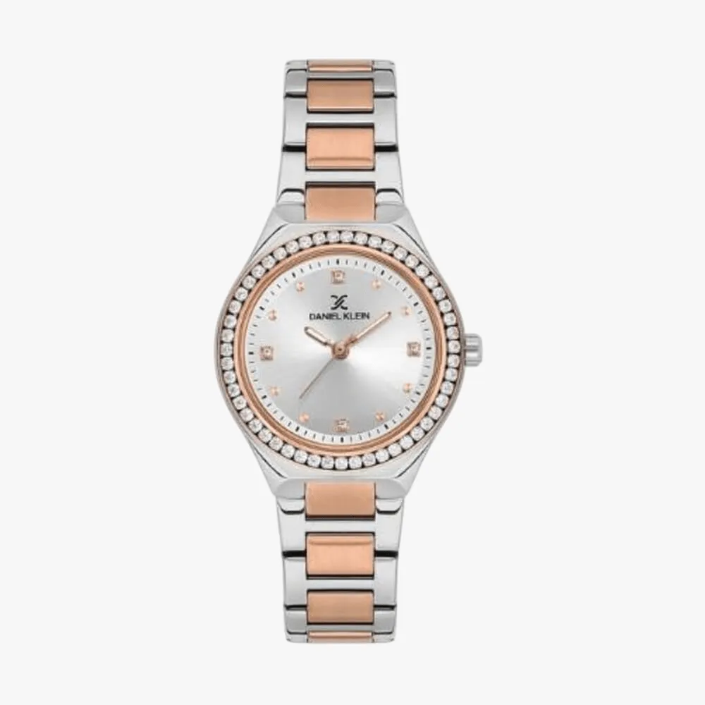 Daniel Klein Womens Watch Silver Bracelet