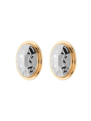 Demarson Jelena Earrings in Gold/Gunmetal