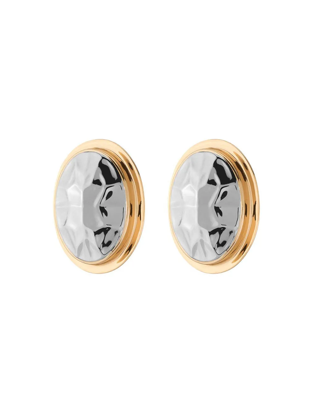 Demarson Jelena Earrings in Gold/Gunmetal