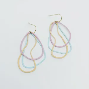 Denz | Tri Shape dangle earrings in Pastels