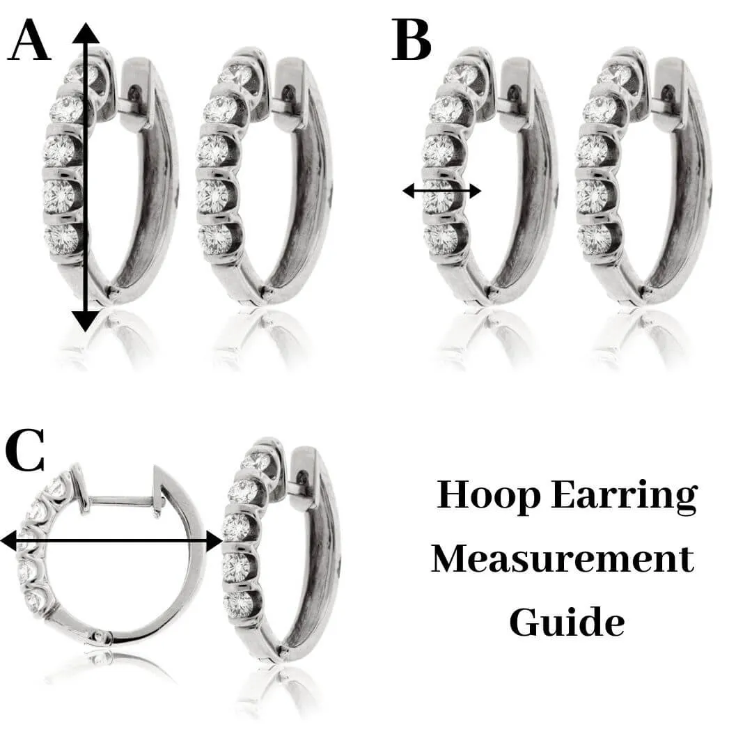 Diamond Huggie Hoop Earrings