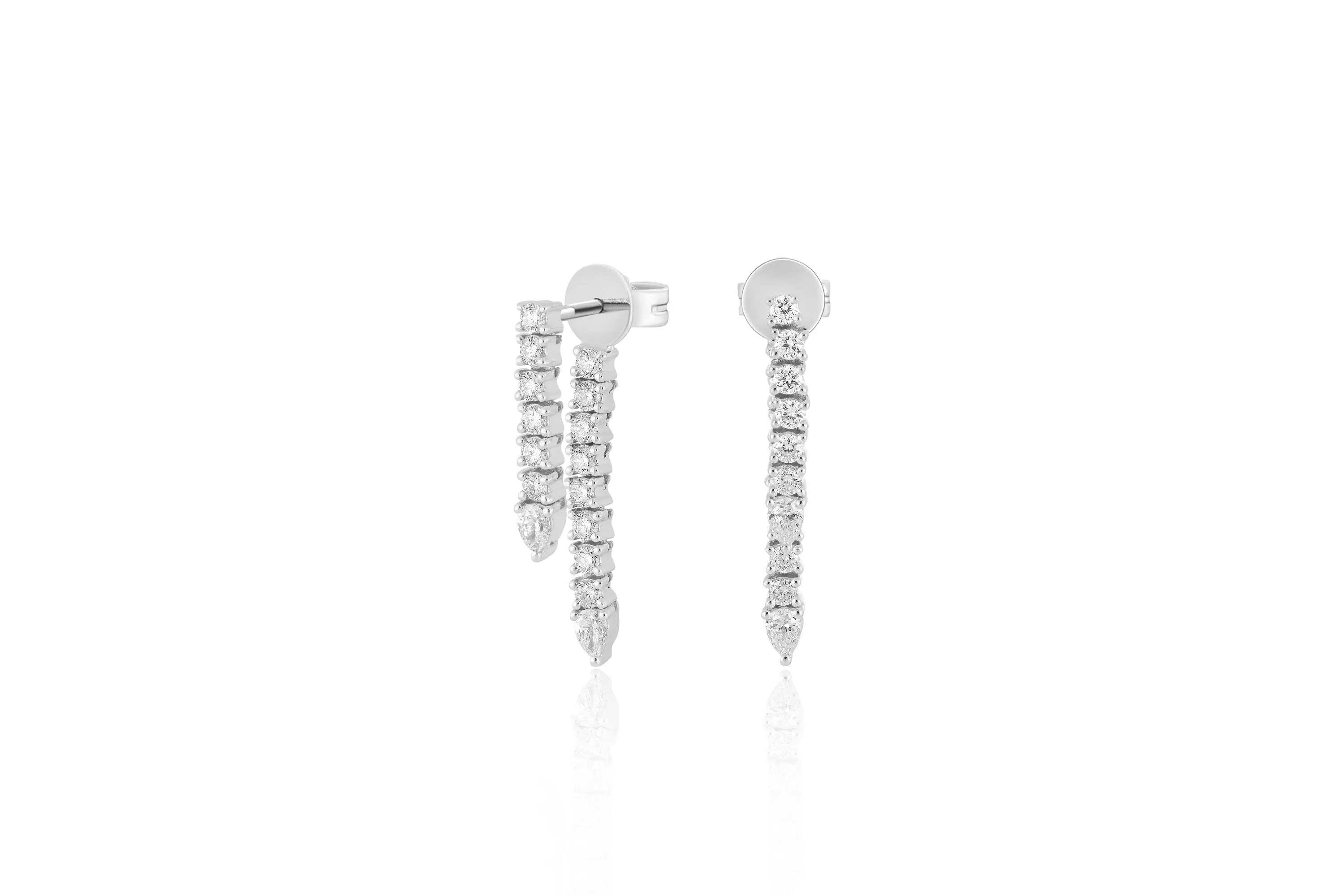 Diamond Teardrop Fringe Earrings