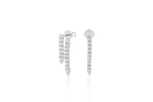Diamond Teardrop Fringe Earrings