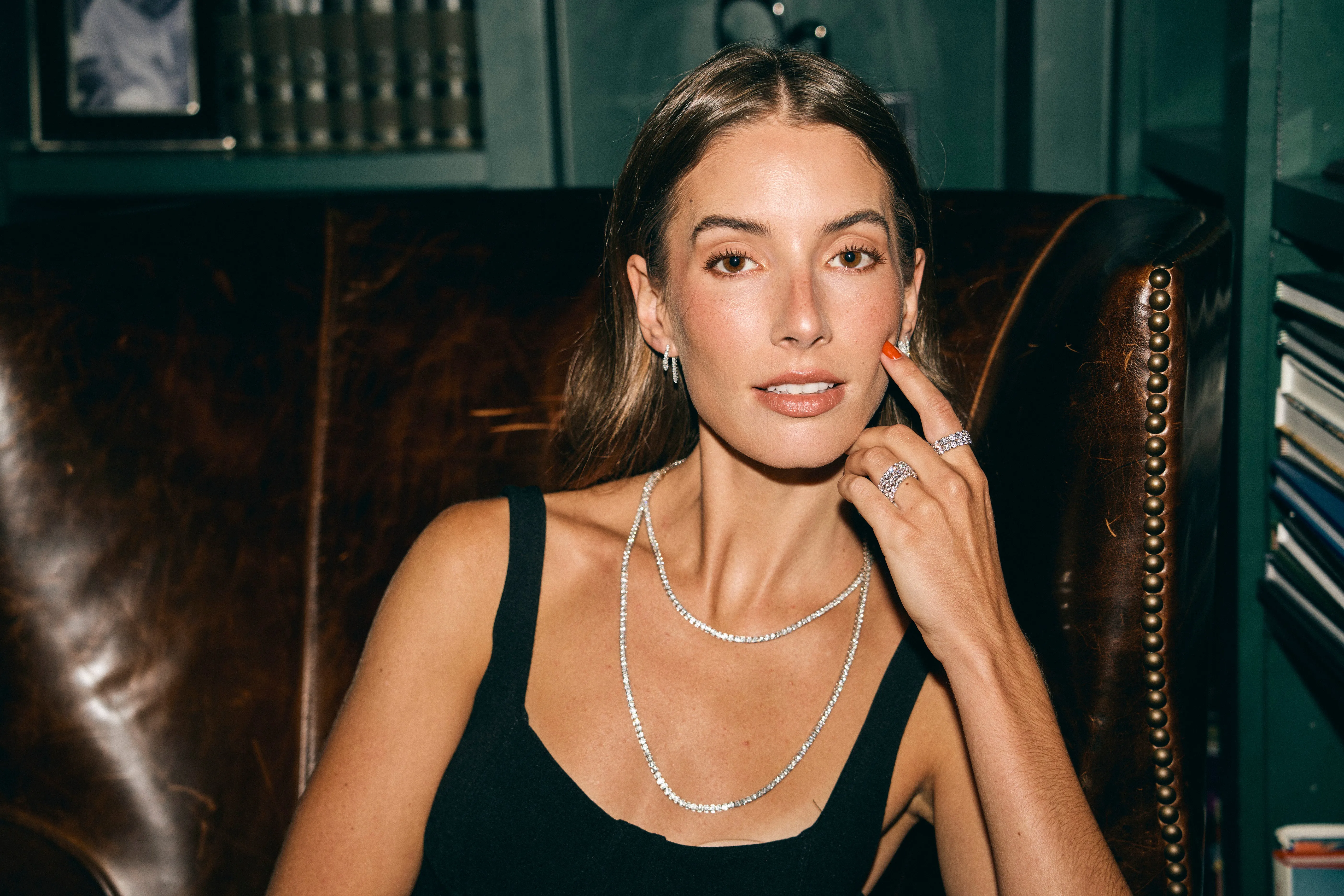 Diamond Teardrop Fringe Earrings