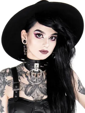 Double Ring Spiked Choker | Restyle