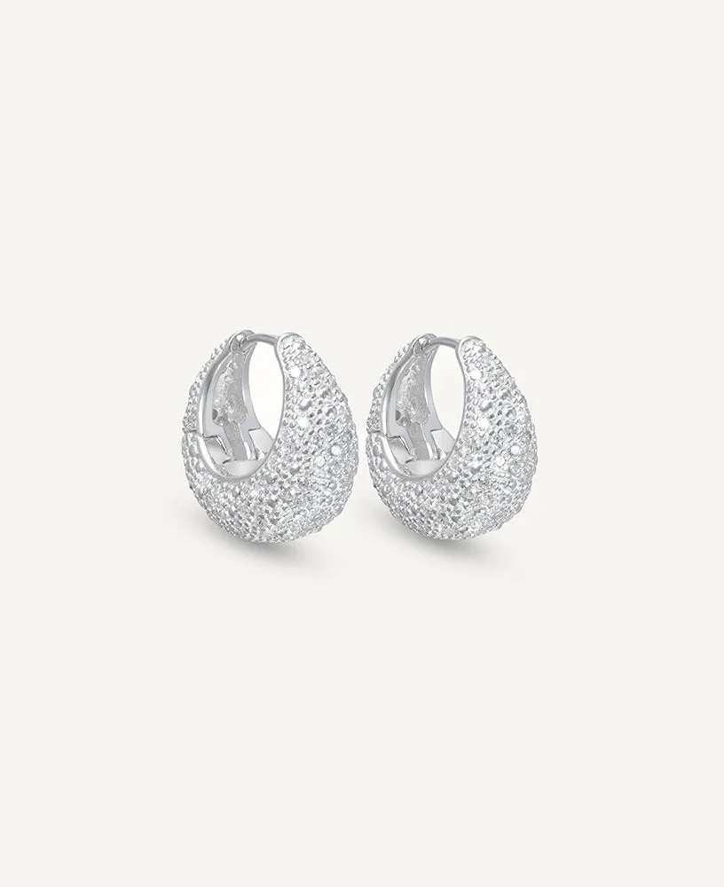 Ellie Silver Statement Hoop Earrings