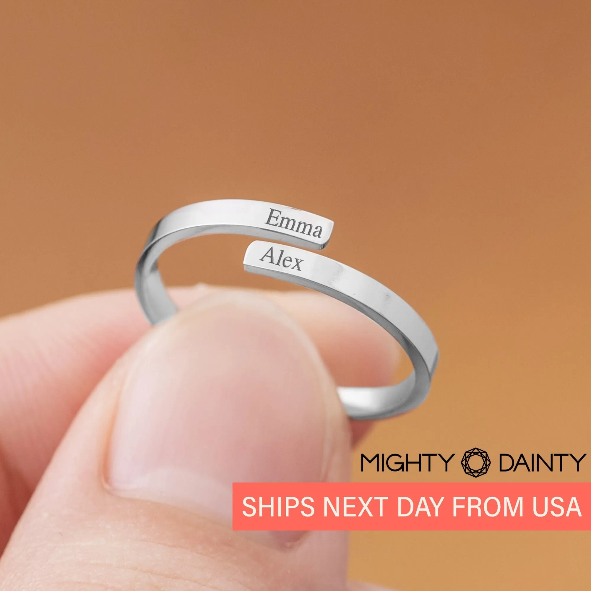 Engraved Adjustable Ring