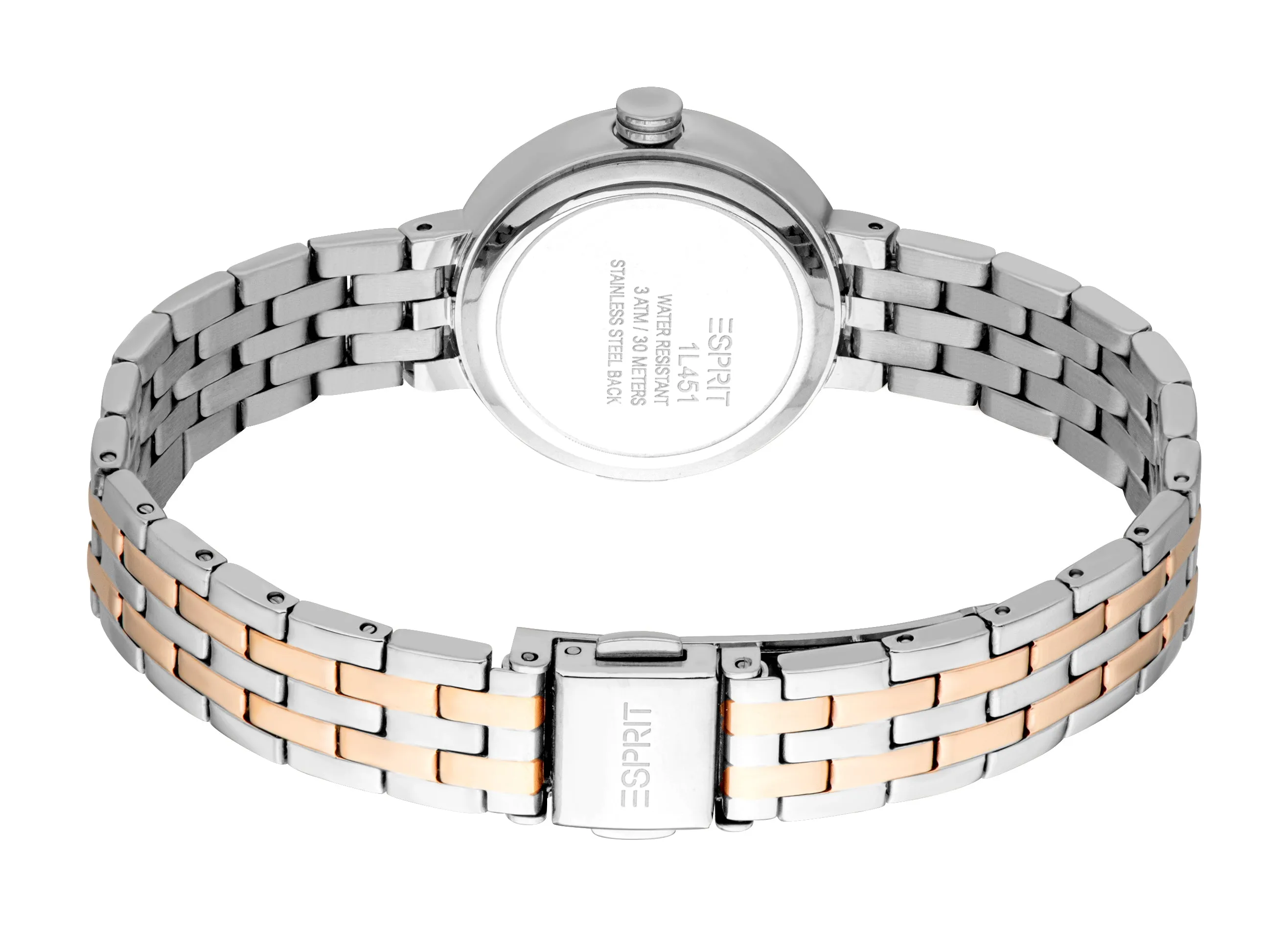 Esprit Ladies Two-Tone Mother-of-Pearl Dial Watch with Crystal Accents