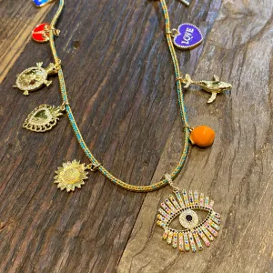 Evil Eye Charm Necklace | 21"