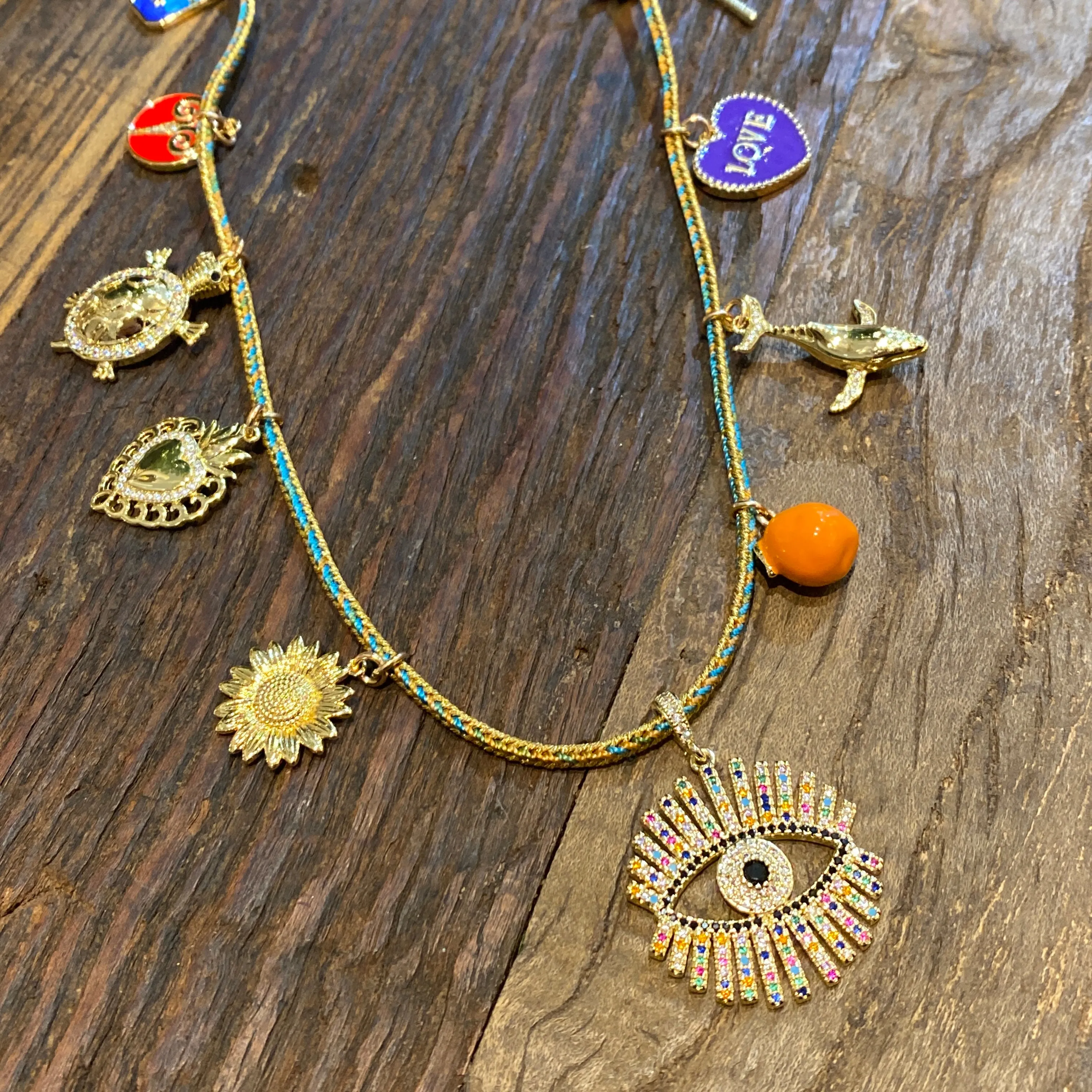 Evil Eye Charm Necklace | 21"